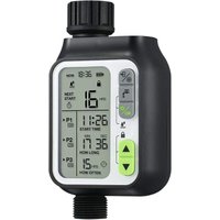 Ymyny - Bewässerungstimer, Digitaler Bewässerungstimer mit Regensensorfunktion, 3 separate Wasserprogramme für Garten, Rasen, Tropfbewässerung von YMYNY