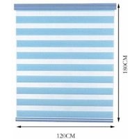 Doppelrollo Verdunkelung Innen Ohne Bohren Rollo für Fenster und Türen - Blau - 120X180CM - - Ymyny Doppelrollo Verdunkelung Innen Ohne Bohren Rollo für Fenster und Türen - Blau - 120X180CM - - Ymyny von YMYNY
