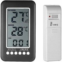 YMYNY Kabelloses Innen-/Außenthermometer mit Uhr, digitale kabellose Wetterstation mit Außensensor, Black Friday 2020 Temperaturmonitor, YMYNY Kabelloses Innen-/Außenthermometer mit Uhr, digitale kabellose Wetterstation mit Außensensor, Black Friday 2020 Temperaturmonitor, von YMYNY