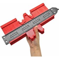 Ymyny - Konturenlehre, 25 cm Profillehre Messlineal für genaue Fliesenmessung Laminat Holzmarkierungswerkzeug (10 Zoll Rot) von YMYNY