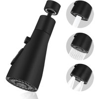 Ymyny - Küchenspülen-Sprühhahn, 360° drehbarer Luftsprudler, Küchenarmatur, 3-Modus-Küchenarmaturdüse, für FM22 Küchenarmatur-Luftsprudler (schwarz) von YMYNY