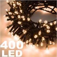 YMYNY Lichterkette mit 400 warmweißen LEDs, Glühwürmchen, mit Controller und 8 Funktionen für den Innenbereich von YMYNY