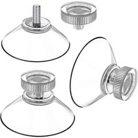 Saugnapf-Set mit 25 Saugnäpfen ø 40 mm M4 - Transparente Saugnäpfe mit Rändelmutter - Ymyny von YMYNY