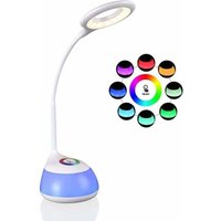 YMYNY Schreibtischlampe für Kinder mit einstellbarem, buntem Licht, 3 Helligkeitsstufen (Lesen, Lernen, Entspannen), flexiblem Arm, Touchscreen, von YMYNY