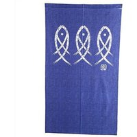 Türvorhänge im japanischen Stil, Verdunkelungsvorhänge, Fisch-Druck, Türvorhänge für Küche, Restaurant, Babyzimmer, Kinderzimmer, 150 x 85 cm, Stange von YMYNY