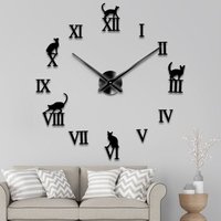 Wanduhrfunktion, Acryl, minimalistische Wanduhr, moderne DIY-Wanduhr, 3D-dekorativer Spiegeloberflächenaufkleber, Home-Office-Dekor - Ymyny von YMYNY