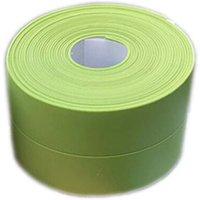 2 Stück, grün) Weiche Sockelleiste – Abschlussleiste für Küche und Bad, 38 mm, 3,2 m, selbstklebende Dichtung, flexible Faltleiste, Dichtungsdichtung von YMYNY