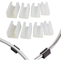 Ymyny - 20 Stück Stuhlbeinpolster, rundes Rohr, Rohrendkappe, 14 mm, Tischbein, Sessel, Möbelpuffer, U-Form, Kunststoff, weißer Durchmesser mumu von YMYNY