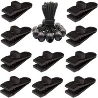 20 Stück robuste Planen-Clips – Planen-Schraub-Zeltklemmen mit elastischer Kugel für Markisen, Markisen, Pergola, Planenabdeckungen, Outdoor-Camping, von YMYNY