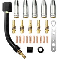 Ymyny - 24 Stücke 15AK Taschenlampe Verbrauchselektrode Shield Cup Stange, 1,2mm, Spitzen Schwanenhals Ellenbogen Für mig Schweißgerät mumu von YMYNY