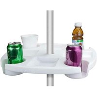 Ymyny - 42 cm rundes Strandschirm-Ablagetablett aus Kunststoff für Bier, Snacks, Garten, Pool – Weiß mumu Ymyny - 42 cm rundes Strandschirm-Ablagetablett aus Kunststoff für Bier, Snacks, Garten, Pool – Weiß mumu von YMYNY