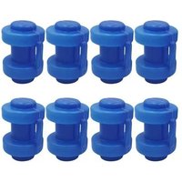 8er-Set (blau) Trampolinpfosten-Endkappen für Trampolin-Netzpfähle ø 25 mm, besonders robuste, witterungsbeständige Endkappen, von YMYNY