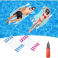 Ymyny - Aufblasbare Hängematte, 2 Stück 4-in-1 aufblasbare Meeresmatratze, schwimmendes Bett, Mehrzweck, für Sommerspiele, Kinder, Erwachsene, Pool von YMYNY