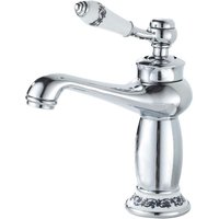 Ymyny - Badezimmerarmatur, verchromter Einhebel-Badezimmerhahn, geeignet für Waschbecken oder Waschtisch, einstellbarer Mischbatterie für heißes und von YMYNY
