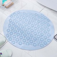 Ymyny - Blau, 30 x 30 cm) Runde Massage-Badematte aus pvc, rutschfeste Duschmatte, Badezimmermatte, maschinenwaschbare Duschmatte, Badewannenmatte von YMYNY