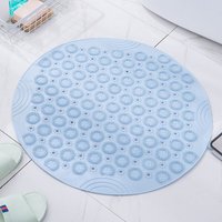 Blau, 30 x 30 cm) Runde Massage-Badematte aus pvc, rutschfeste Duschmatte, Badezimmermatte, maschinenwaschbare Duschmatte, Badewannenmatte mit von YMYNY