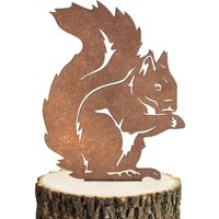 Crediri Rostiges Eichhörnchen zum Einschrauben in Holz, Metall Gartendeko, Rostiger Gartenstecker, Rostige Gartendeko, Eichhörnchen Deko von YMYNY