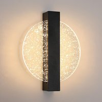 Dimmbare LED-Wandleuchte 12 w, moderne Aluminium-Innenwandlampe, LED-Wand-Nachttischlampe, schwarze runde Acryl-Wandleuchte für Wohnzimmer und von YMYNY