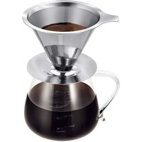 Ymyny - Doppelfilterbecher aus Edelstahl (mittlerer Boden, Kaffeemaschine nicht im Lieferumfang enthalten), papierloser rostfreier Filter, manueller von YMYNY