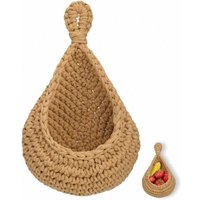 Ymyny - Hängekorb aus Jute, Bohemian-Aufbewahrungskorb, Obst- und Gemüsekörbe, dekorativer Hängekorb für Wohnzimmer, Badezimmer, Küche und Ymyny - Hängekorb aus Jute, Bohemian-Aufbewahrungskorb, Obst- und Gemüsekörbe, dekorativer Hängekorb für Wohnzimmer, Badezimmer, Küche und von YMYNY