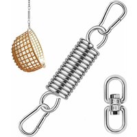 Ymyny - Hängematten-Aufhängeset, Hängematten-Federhaken, Edelstahl-Hängesessel mit Karabiner, maximale Belastung bis zu 250 kg, für drinnen, Ymyny - Hängematten-Aufhängeset, Hängematten-Federhaken, Edelstahl-Hängesessel mit Karabiner, maximale Belastung bis zu 250 kg, für drinnen, von YMYNY