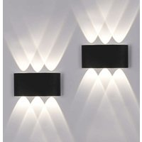 Ymyny - LED-Wandleuchte für den Innen- und Außenbereich, 12 w, 1200 lm, IP65, wasserdicht, auf und ab, moderne Aluminium-Wandleuchten mit Auf- und Ymyny - LED-Wandleuchte für den Innen- und Außenbereich, 12 w, 1200 lm, IP65, wasserdicht, auf und ab, moderne Aluminium-Wandleuchten mit Auf- und von YMYNY