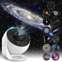 Planeten-Sternprojektor, Galaxieprojektor, Neonlicht, realistisches Sternenhimmel-Nachtlicht mit 12 Filmscheiben, Sonnensystem-Konstellation und Mond von YMYNY
