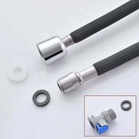 Ymyny - Schwarzer Ersatzschlauch für Küchenarmaturen, M15 x 1 mm x G1/2, erweiterbarer Wasserhahnschlauch für Küchenspülen mit Schnellanschluss, 150 von YMYNY