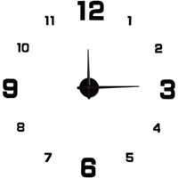 Stumm diy Wanduhr dreidimensionale Wandaufkleber Uhr 80-130mm frei einstellbar mumu von YMYNY
