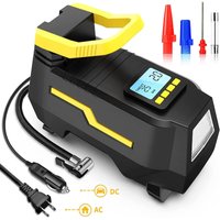 Tragbarer elektrischer Luftkompressor 150 psi, digitale Luftpumpe, Mini-Fahrradpumpe dc 12 v und ac 220 v mit LED-Licht und LCD-Display für Autos, Tragbarer elektrischer Luftkompressor 150 psi, digitale Luftpumpe, Mini-Fahrradpumpe dc 12 v und ac 220 v mit LED-Licht und LCD-Display für Autos, von YMYNY