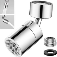 Ymyny - Um 360° schwenkbarer Wasserhahnbelüfter, Küchenwasserhahnbelüfter (2er-Pack) mit 2 Sprühmustern, geeignet für Wasserhähne mit von YMYNY