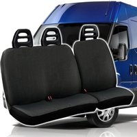 Ymyny - Universal-Sitzbezüge für Iveco Daily 3-Sitzer-Van, dunkelgraue Baumwolle von YMYNY