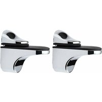 Ymyny - Verstellbare Glasklemme, Glasregalträger für 3–21 mm dicke Glas- und Holzplatten (Silber), 2 Stück – mumu Wandregalhalterung von YMYNY