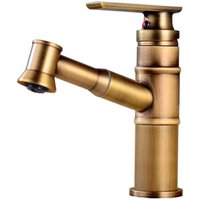 Ymyny - Wasserhahn, Vintage Badezimmer Wasserhahn Ausziehbar, Einhebelmischer mit ausziehbarer Duschstange, Mischbatterie, Waschtischarmatur, Ymyny - Wasserhahn, Vintage Badezimmer Wasserhahn Ausziehbar, Einhebelmischer mit ausziehbarer Duschstange, Mischbatterie, Waschtischarmatur, von YMYNY