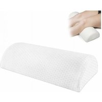 Ymyny - Weißes Halbmond-Fußstützenkissen, Halbzylinder-Fußstütze, Memory Foam-Fußstützenkissen, Fußkissen unter dem Schreibtisch, Büro-Fußstütze aus von YMYNY