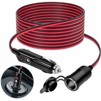 m langes Zigarettenanzünder-Verlängerungskabel, 12 V/24 V Autoladegerät, Zigarettenanzünderbuchse, 16 AWG, wasser- und staubdichter Adapter mit 15 von YMYNY