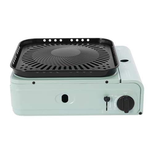 Campingkocher, Brennkammern tragbar Camping Cooker,Tisch Butan Camping Cooker,Brennkammern Butan Camping Cooker 30.5X27.3X12cm (grün) von YNAADYH