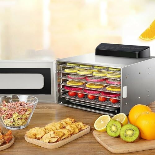 YNAADYH Dehydrator, Multi Etagen Dörrautomaten Dehydrator für Lebensmittel Für Zuhause Edelstahl Dörrgerät Dörrapparat Dörrautomat Obsttrockner Dehydrator 30-90℃ (A1) von YNAADYH