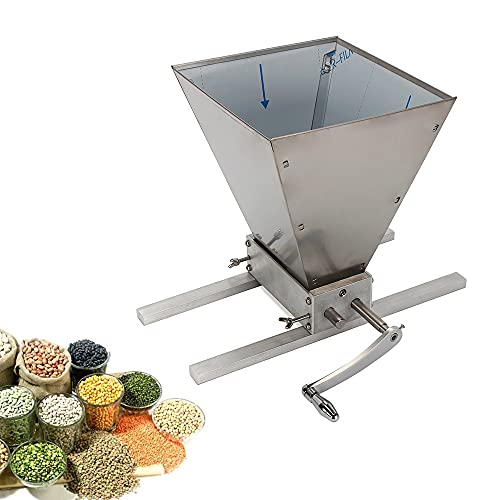 Schrotmühle, Getreidequetsche Malzmühle Getreidemühle Brauen Für Getreidemalz Gerste Malzmühle Für Homebrew Bier Kornbrecher Mühle Trichter (mit Al-Basis) von YNAADYH
