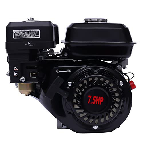 YNAADYH Benzin Motor 4 Takt, 7.5 PS Standmotor 210CC Benzinmotor Bootsmotor Kartmotor 4 Stroke OHV Benzinmotor 20 mm Durchmesser (schwarz) von YNAADYH