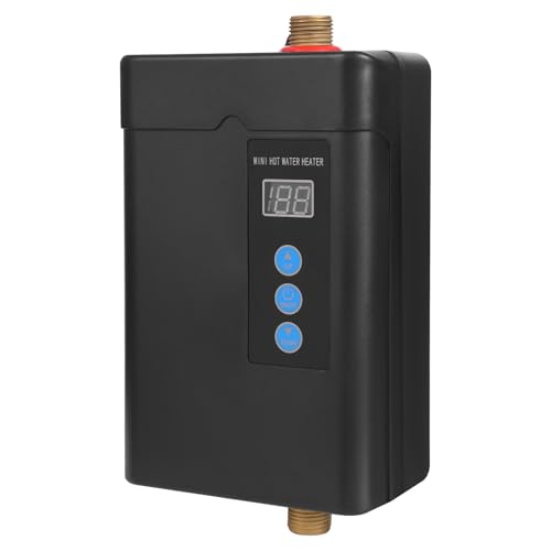 YNAADYH Durchlauferhitzer 230V - 5000W Untertischboiler Niederdruck -30-55℃ Durchlauferhitzer Dusche - Elektrischer Wassererhitzer Tankloser Wassererhitzer (schwarz) von YNAADYH