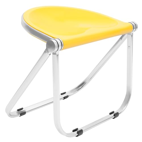 YNAADYH Klappstuhl aus PET, modern, faltbar, kreativ, einfach, Designstuhl, multifunktional, Gartenstuhl, drinnen und draußen (Gelb) von YNAADYH