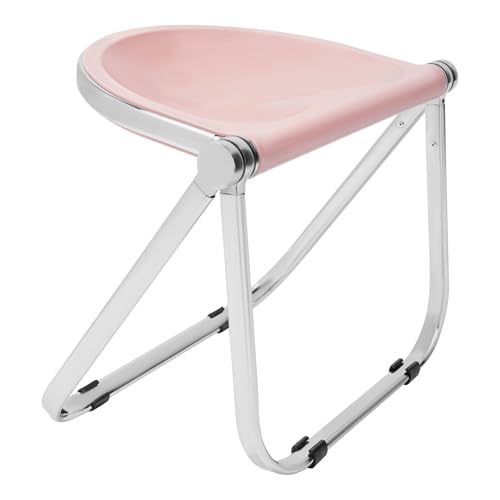 YNAADYH Klappstuhl aus modernem Furnier, kreativer Klappstuhl, einfacher Designstuhl, multifunktional, Gartenstuhl, drinnen und draußen (rosa) von YNAADYH