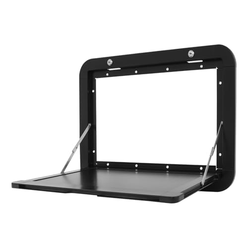 YNAADYH Wohnmobil Wandtisch Klappbar, Wandklapptisch Wohnmobilausstattung，Faltbarer Wohnwagen Picknicktisch Klappbare Wohnmobiltische Wandtisch 60X42 cm (schwarz) von YNAADYH