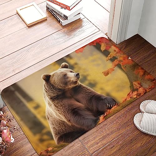 YNCATXZ Braunbär im Herbst Fußmatte 40x60cm rutschfeste Indoor Outdoor Matte Welcome Mat Waschbar Türteppich für Eingangsbereich Fußmatten Saugfähige Flanell Badematten YNCATXZ Braunbär im Herbst Fußmatte 40x60cm rutschfeste Indoor Outdoor Matte Welcome Mat Waschbar Türteppich für Eingangsbereich Fußmatten Saugfähige Flanell Badematten von YNCATXZ