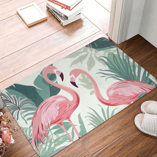 YNCATXZ Cartoon Flamingo Blätter Fußmatte 40x60cm rutschfeste Indoor Outdoor Matte Willkommen Matte Waschbar Türteppich für Eingangsbereich Fußmatten Saugfähige Flanell Badematten YNCATXZ Cartoon Flamingo Blätter Fußmatte 40x60cm rutschfeste Indoor Outdoor Matte Willkommen Matte Waschbar Türteppich für Eingangsbereich Fußmatten Saugfähige Flanell Badematten von YNCATXZ