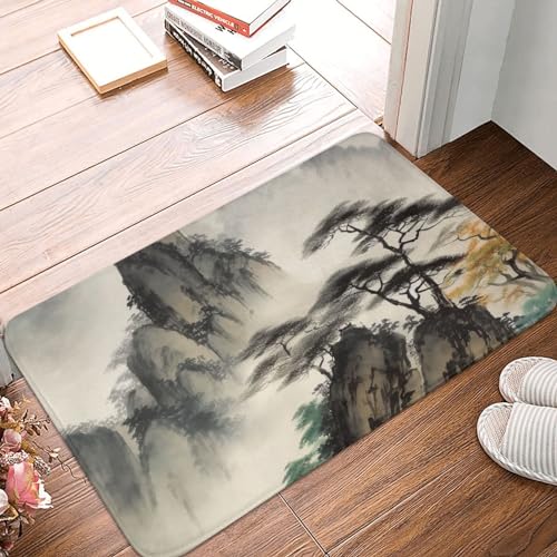 YNCATXZ Chinesische Landschaftsmalerei Fußmatte 40 x 60 cm rutschfeste Innen- und Außenmatte Willkommensmatte Waschbarer Türteppich für Eingangsbereich Fußmatten saugfähige Flanell-Badematten YNCATXZ Chinesische Landschaftsmalerei Fußmatte 40 x 60 cm rutschfeste Innen- und Außenmatte Willkommensmatte Waschbarer Türteppich für Eingangsbereich Fußmatten saugfähige Flanell-Badematten von YNCATXZ