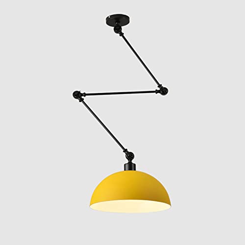 YNDD Modern Innen Pendellampe, Pendelleuchte Höhenverstellbar Kreativer Drehbar Metall Hängeleuchte E27 Esstisch Lampe Verstellbare Lampenschirm Hängelampe für Wohnzimmer Esszimmer Dekoration von YNDD