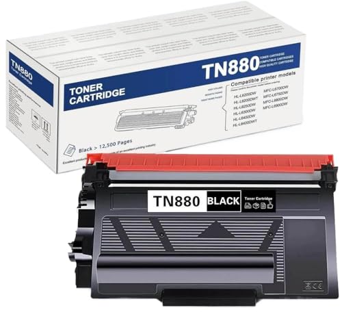 YNGFBFFJ Kompatible 1-Pack TN 880 TN-880 Toner Patrone Kompatibel mit MFC-L6900DW MFC-L6700DWL-Drucker YNGFBFFJ Kompatible 1-Pack TN 880 TN-880 Toner Patrone Kompatibel mit MFC-L6900DW MFC-L6700DWL-Drucker von YNGFBFFJ