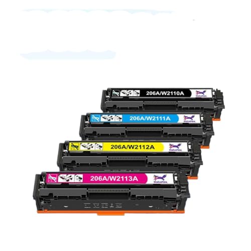 YNGFBFFJ Kompatibler Toner 4X Kompatibel mit 206A W2110A Color Pro MFP M283CDW M282 M255DW Kein Chip von YNGFBFFJ